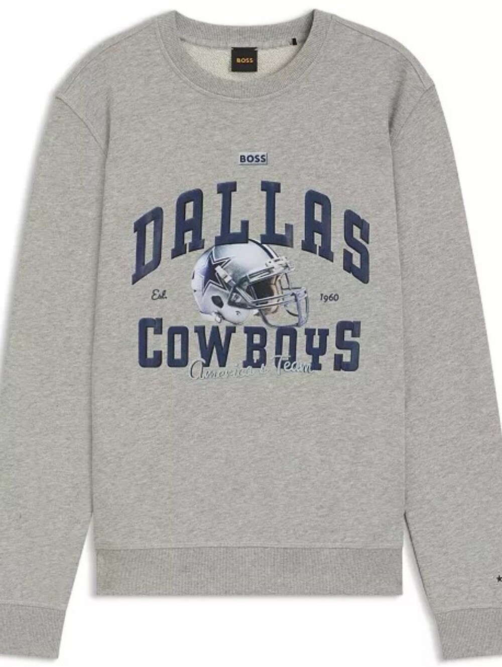 Authentic BOSS Men's Dallas Cowboys Graphic Sweatshirt - Gray